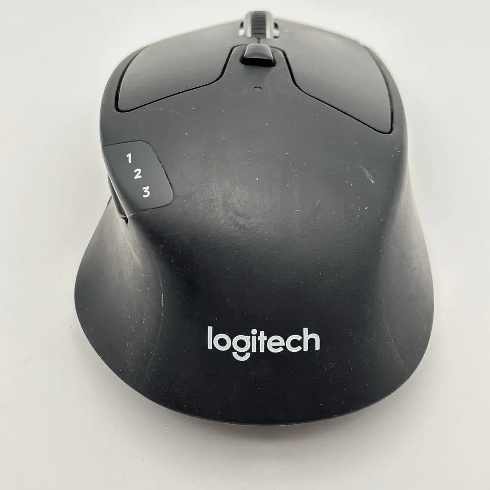 Logitech M720 Triathlon Wireless Mouse, With Dongle - Black - Tested. Works.